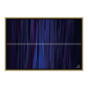 Blue fire : 60 x 40 cm – Grafisk kunst på lærred af Søren Grooss – Årstal : 2013