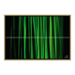 Green fire : 60 x 40 cm – Grafisk kunst på lærred af Søren Grooss – Årstal : 2013