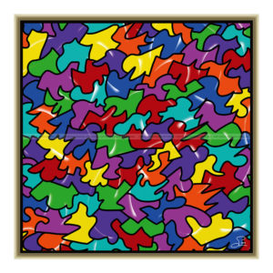 Easy color puzzle : 50 x 50 cm – Grafisk kunst på lærred af Søren Grooss – Årstal : 2013