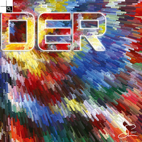 Live louder : 50 x 50 cm – Grafisk kunst på lærred af Søren Grooss – Årstal : 2017