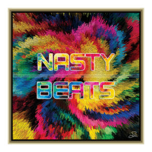 Nasty beats : 50 x 50 cm – Grafisk kunst på lærred af Søren Grooss – Årstal : 2017