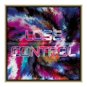 Lose control : 50 x 50 cm – Grafisk kunst på lærred af Søren Grooss – Årstal : 2017